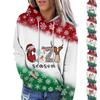 Женская мода повседневный рождественский принтованный пуловер с круглым вырезом и длинным рукавом свитшот