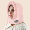 New windproof autumn and winter cycling warm ear protection headgear women's outdoor integrated pullover hat plush scarf hat men