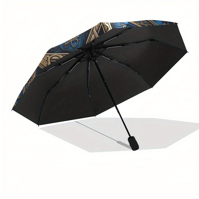 Blue Pentagram Wall Decor: Mystical Art for Your SpaceUmbrella, Portable 3-Fold Umbrella for Men & Women,Christmas Gift ES191