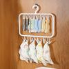 Sock Drying Rack with Windproof Clips Strong Load-bearing Portable Space-saving Sock Underwear Hook Hanger