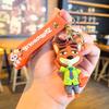 Cute  Zootopia Keychain Pvc Cartoon Character Judy Nick Chief Bogo Keyring Hanging Couples Bag Decoration Festival Gift