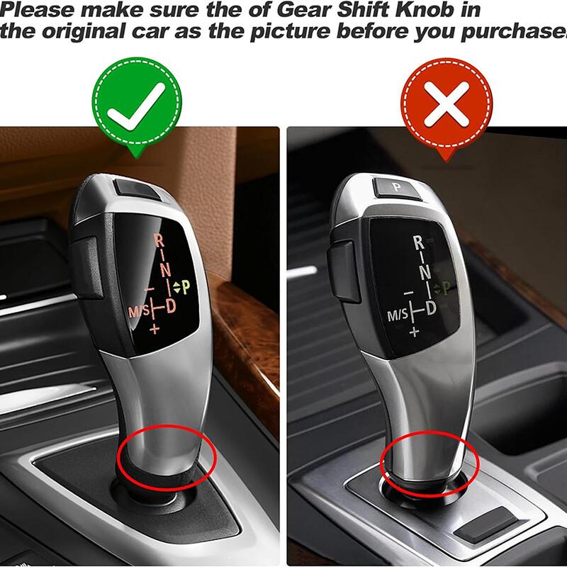 Carbon Fiber Style Gear Shift Knob Cover Trim For BMW F10 F30 X3 X4 1-7 Series