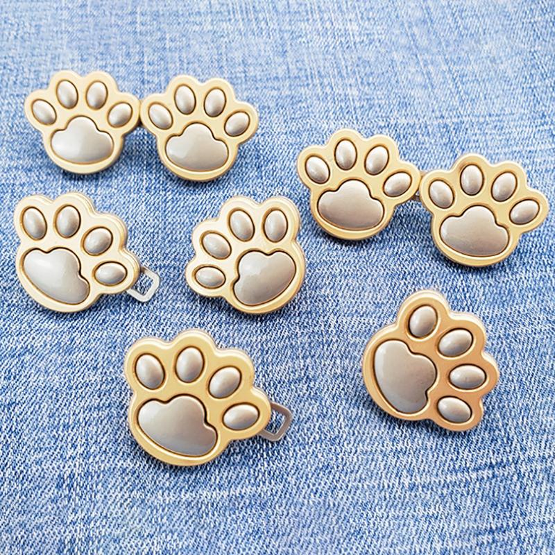 Милый кошачий коготь, затягивающая пряжку на талии, броши, зажимы, регулируемая кнопка, джинсовые пуговицы, съемные аксессуары для одежды