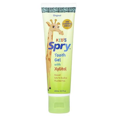 Spry® для детей, Зубная паста с ксилитом, 3+ месяцев, Оригинальная, 60 мл (2 жидких унции)