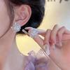 Элегантные серебряные серьги-гвоздики в виде цветка S925 - Модный роскошный дизайн с уникальной привлекательностью высокого класса