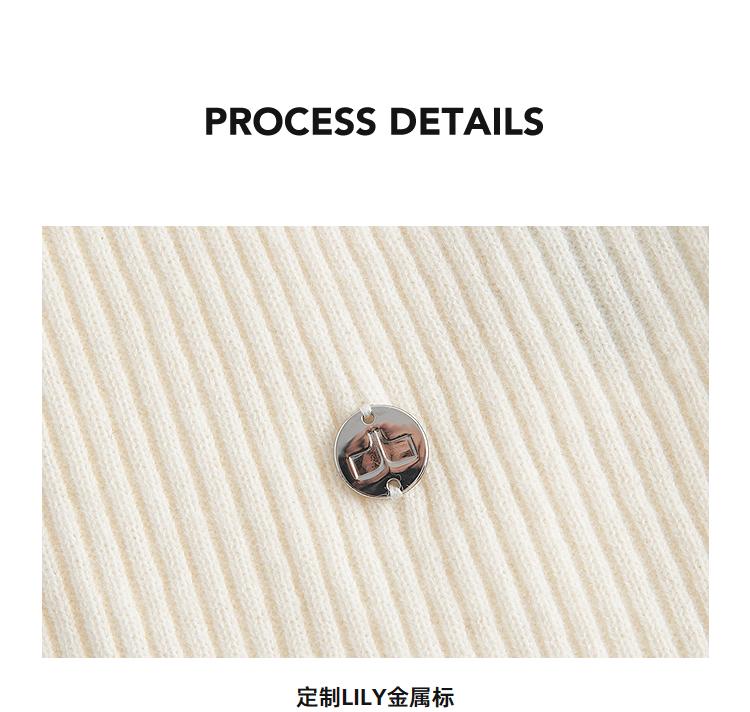 LILY Semi High Neck Slim Fit Knit Sweater
