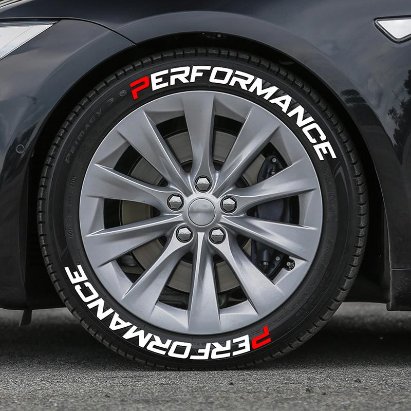3D Waterproof Effect Stereoscopic Tyre Decals PERFORMSNCE PVC Permanent Tire Decals Decoration Accessories Without Glue