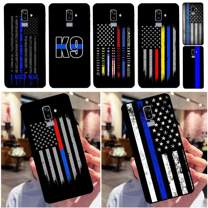 Флаг Полицейская Тонкая Синяя Линия Для Samsung Galaxy M16 M06 M33 M13 M35 M53 M11 M21 M31 M55 M15 M14 M34 M54 M12 M32 M52 Чехол