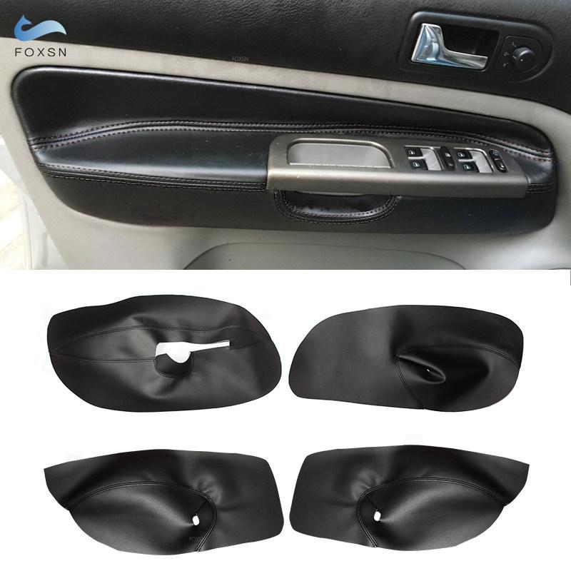 ТОЛЬКО 4-дверный мягкий кожаный дверной подлокотник для VW Golf 4 MK4 Bora Jetta 1999-2005, автомобильный дверной подлокотник, панель кожного покрытия, отделка