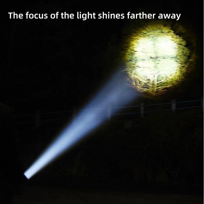 High Power XHP100 Upgrade White Laser LDE Flashlight USB Charging Zoom Aluminum Alloy Leadership Torch Best Camping Outdoor
