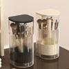Transparent Automatic Lifting Makeup Brush Holder with Lid Makeup Brush Storage Tube  for Brush
