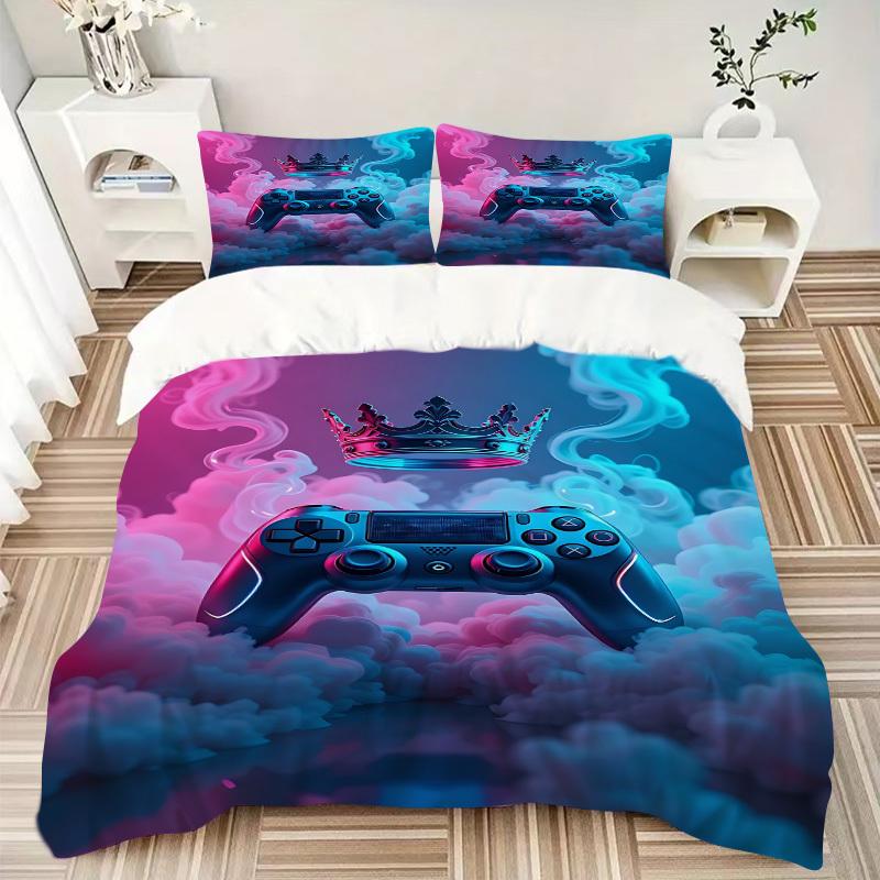3pcs Gaming Controller Duvet Cover Set, Soft Comfortable Duvet Cover,Guest Room (1*Duvet Cover + 2*Pillowcase, Without Core) yy251104177