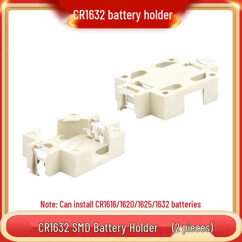 3V Coin Battery Holder for CR2032, CR1220, CR1632, CR2450 - Spring Contact SMD Connector