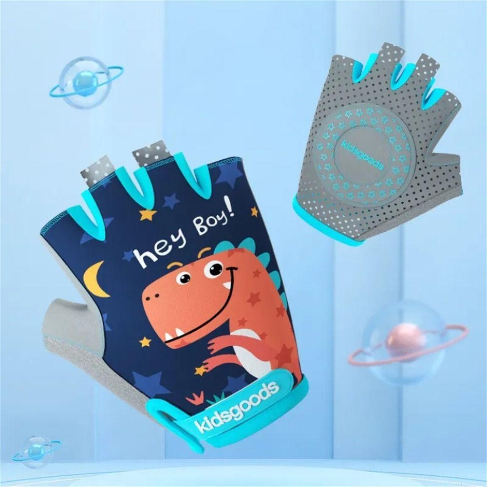 Girls Mountain Bike Children Bicycle Gloves Sports Gloves Kids Cycling Gloves Half Finger Gloves