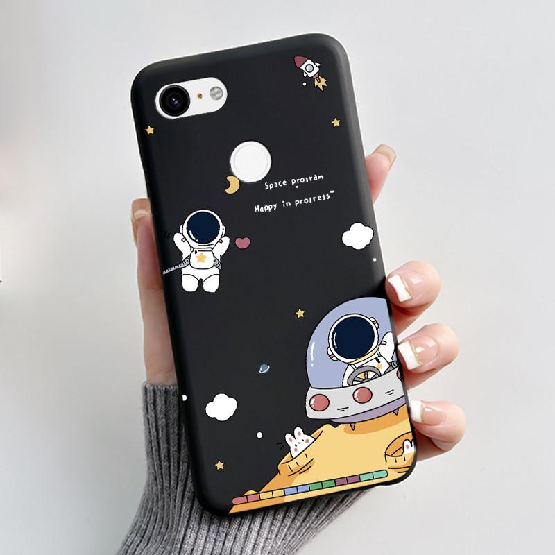 Phone Cases For Google Pixel 3 XL Case Cute Cat Cartoon Silicone Soft Black Coque for Google Pixel 3 XL Pixel3 3XL Bumper Cover