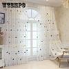 Geometric Bird Nest Sheer Curtain for Living Room Sheer Voile for Window Bedroom Tulle Drape Kitchen White Cortinas
