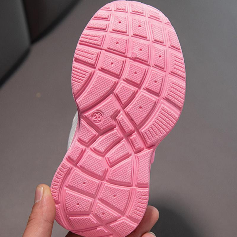 New Spring Girls' Comfortable Wear-Resistant Soft Sole Sneakers Breathable Mesh Outdoor Running Shoes
