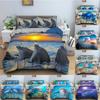 Dolphin Bedding Set Animal Pattern Comfortable Duvet Quilt Cover Pillowcase Bedding Set Children Bedroom Decoration Home Textile