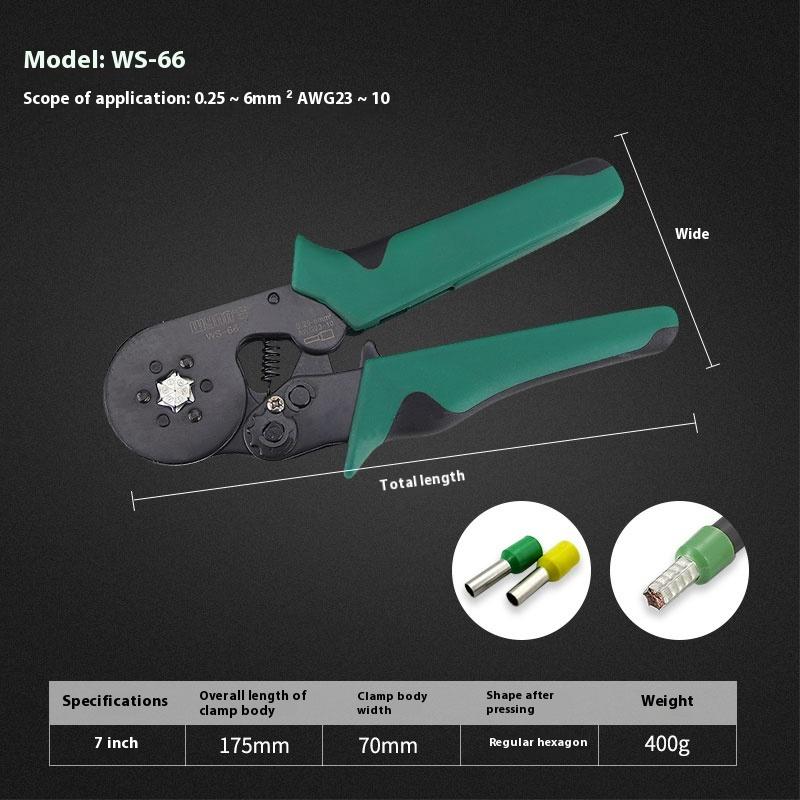 HSC8 6-4A Клещи для обжима трубчатого типа Клещи для быстрой прокладки проводов Клещи для обжима штыревых клемм TE