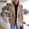 Women's Fashion Casual Solid Color Print Autumn Winter Long Sleeve POLO Neck Jackets & Coats
