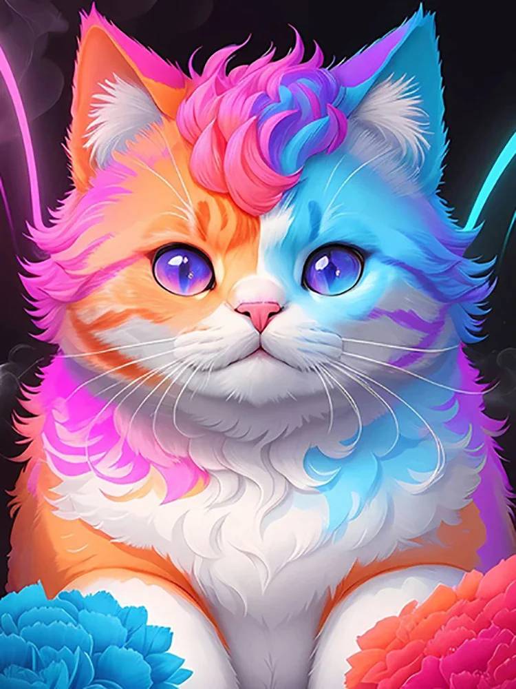 DIY полная круглая алмазная живопись вышивка крестиком 3D художественный стиль домашняя сцена животное декоративная алмазная живопись 5d алмазная живопись