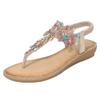 Fashion Plus Size 36-45 Shoes for Women Summer Elegant Women Rhinestone Platform Sandals Casual Non-slip Elastic Band Wedges Sandals