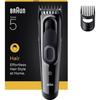 Hair Clipper - BRAUN - HC5510 - Cordless - 50 Min - 9 Settings - Black