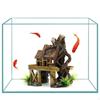 Aquarium Decor, Resin Building Ornaments Sculpture, Artificial Fish Reptile House Betta