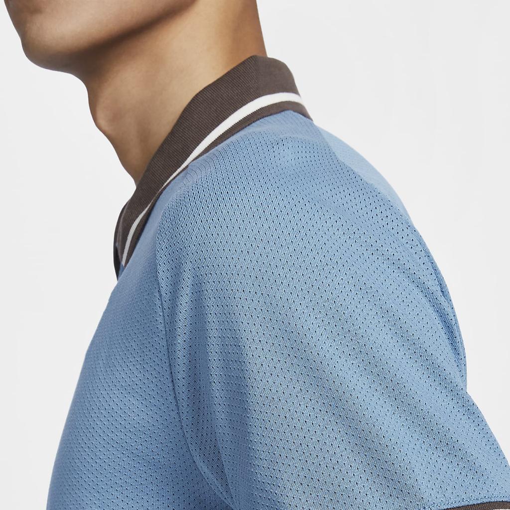 Nike Футболка-поло Court Heritage Sustainable Materials Color Block Logo мягкая, универсальная, удобная, для тенниса, спортивная, дышащая, с коротким рукавом FQ2102-429