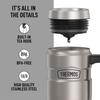 Thermos Кружка для путешествий из нержавеющей стали King 473 мл с ручкой 24 унции SK1000CRTRI4