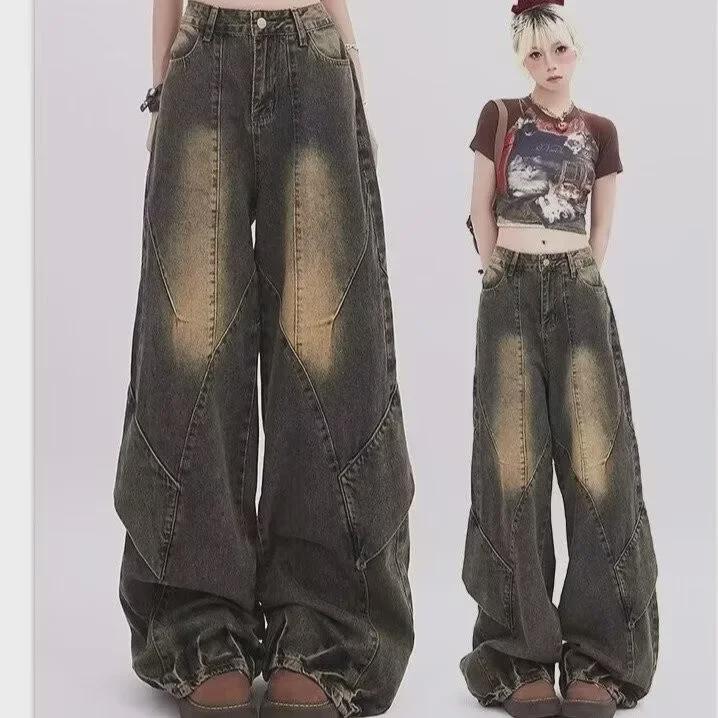 Прямые джинсы Chunchao Retro Distressed для мужчин и женщин