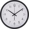 Fuji Boeki Настенные часы с радиоуправлением 70475, Бесшумные, Аналоговые, 25 см, Черные,