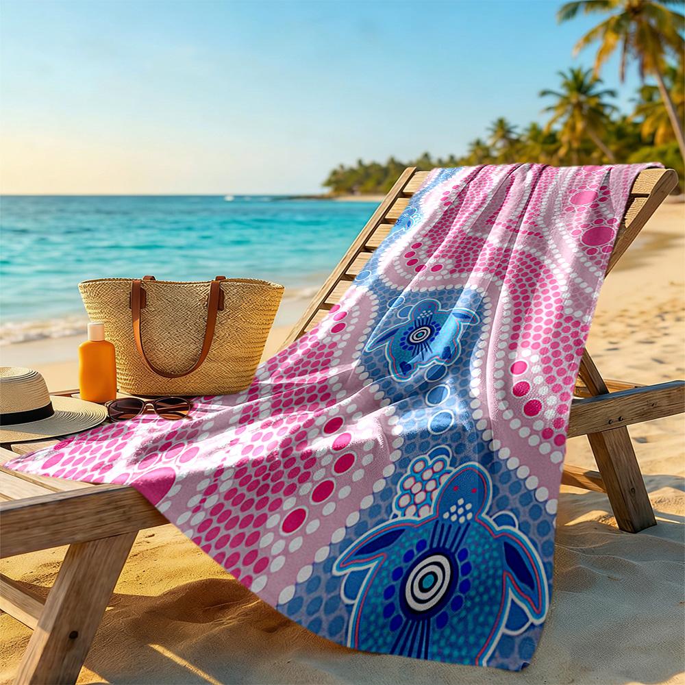Australian Aboriginal Style Beach Towel Soft Durable Quick-Dry Comfortable Lightweight