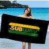 Subway Microfiber Beach Towel, Soft And Absorbent, Quick-Dry, Ideal for Summer Travel, Beach Essential, Swimming Pool Gifts