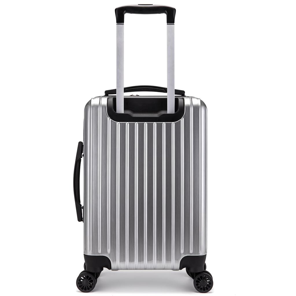 PC Front 8 Wheel Silent YKK Business Carry NF001 [New Face] [Kobe Liberal] Carry-on, Compatible, Open, Casters, Zipper, Suitcase, (Silver Hairline)