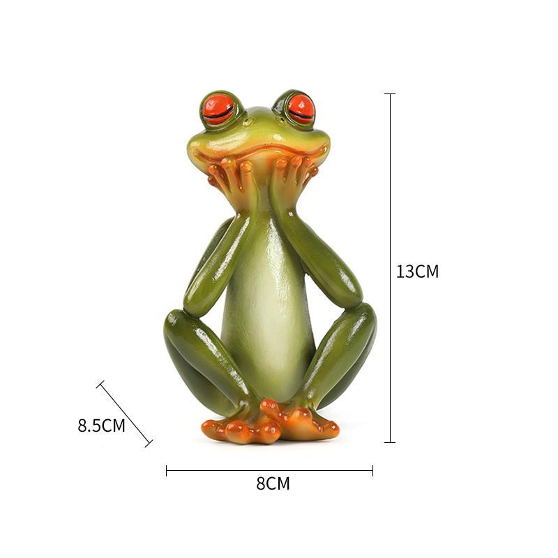 Nordic Cute Frog Statue Yoga Meditation Frog Figurine Home Garden Animal Decoration Indoor Desktop Decoration Resin Handicrafts