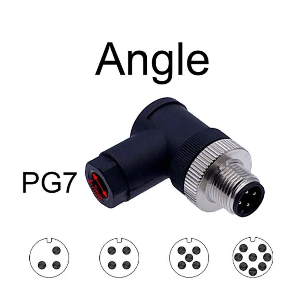 Sensor Plug M12 Aviation Plug Connector Screw Threaded Coupling Male&Female Plug