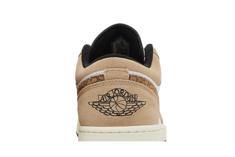 Men's Sneakers Nike Jordan 1 Low SE Brown Elephant Hemp/Metallic Gold-White-Light British Tan-Black