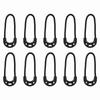10pcs Bag EDC Black Small Zipper Pulls Cord Rope For Outdoor Travel Clothing Backpack Accessory