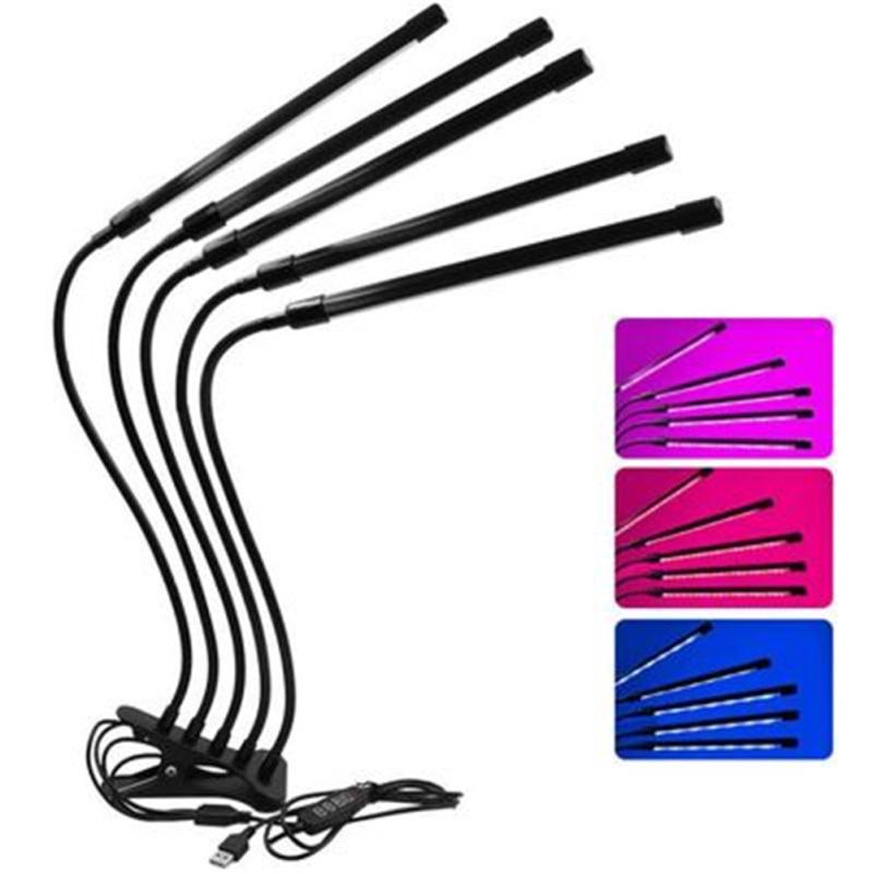 20 светодиодных ламп для выращивания комнатных растений, полный спектр, автоматическое включение и выключение, таймер 3/6/12 часов, 9 регулируемой яркости