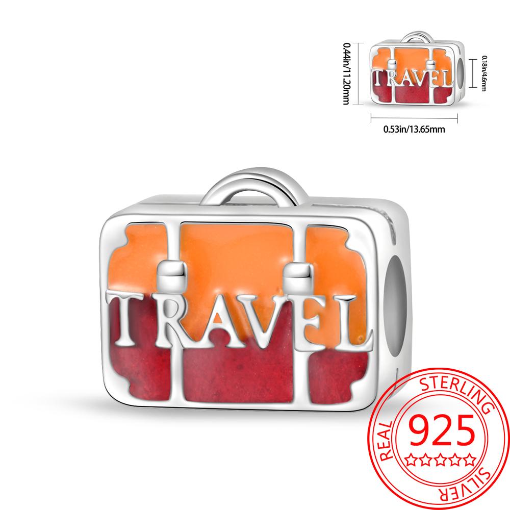 Copper Metal Paris Tower Aircraft Travel Charm Bead Component Pendant Bead Component Bead Components Compatible With Charm Bead Component Authentic