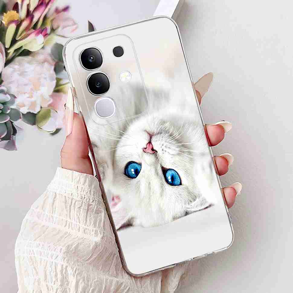For Vivo Y29 4G Case Cute Couple Cat Butterfly Cover Soft Silicone Phone Cases For Vivo Y 29 Y29 4G Fundas Coque 6.68"