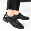 Классические черные новые мужские модные деловые кожаные туфли на шнуровке, высококачественные мужские туфли с острым носом и резным носком