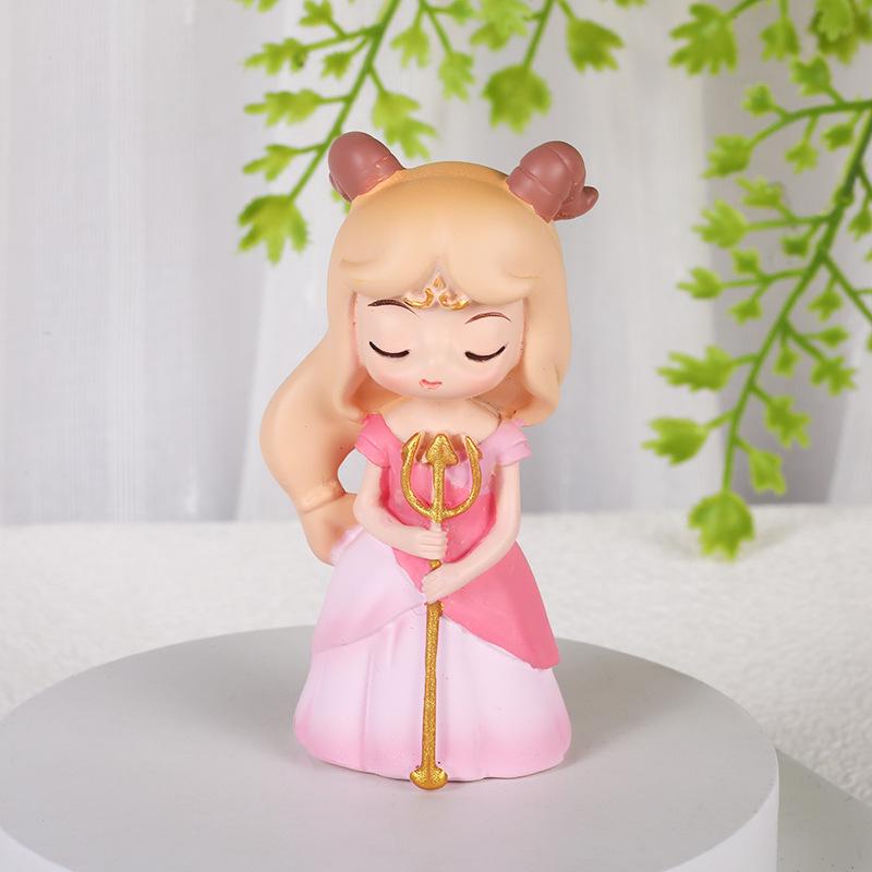 Fashionable Zodiac Ornaments: Hand-Painted Resin Figurines for Girls' Bedrooms