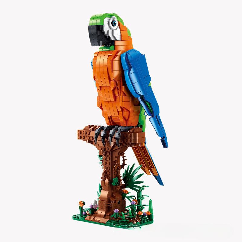 1138 шт. Попугай Конструктор Подвижные Крылья Прочный АБС Креативный Декор для Стола Развивающая Игрушка Подарок для Детей Взрослых День Рождения