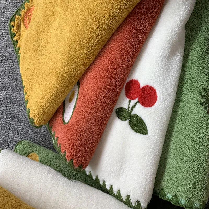 Warm Velvet Absorbent Towel 4 Packs Household Adult Men and Women Soft Comfortable Cute Cartoon Towel