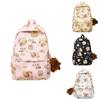 Adorable Nylon Geometric Backpack For Students Breathable And Spacious