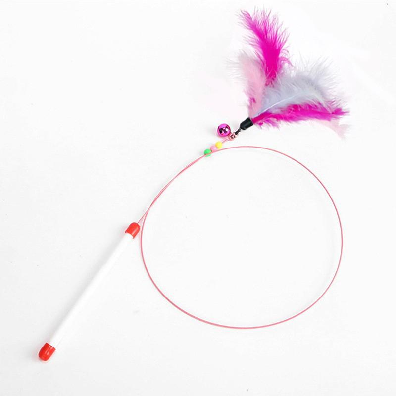 1/10Pcs Funny Simulation Feather Cat Toy Interactive Pet Cat Toy Kitten Playing Teaser Wand Toy Replacement Head Pet Supplies