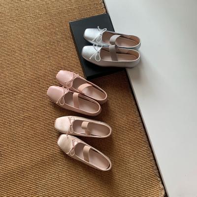 Корейский простой стиль эластичная пряжка ремня внутренняя высота увеличение Мэри Джейн женская обувь весна и осень балет одинарная обувь не устают ноги маленький лист