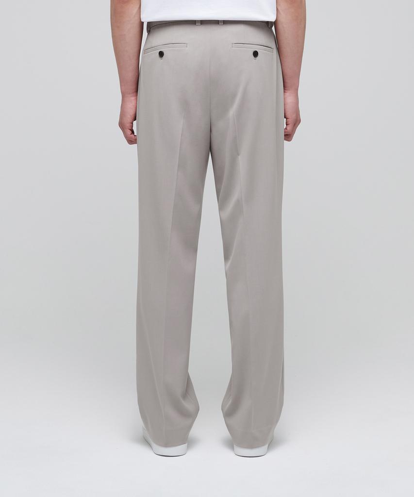MUSINSA STANDARD Lightweight Wide Hidden Elastic Waist Slacks [Light Beige]